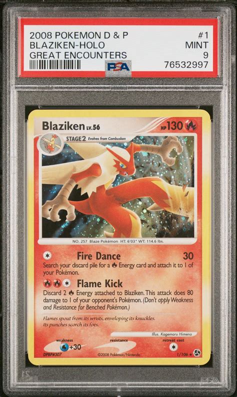 Pokemon Diamond Pearl Great Encounters Blaziken Holo Psa