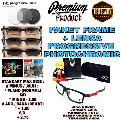 Jual JUAL KACAMATA BACA FRAME OAKLEY DENGAN LENSA PROGRESSIVE