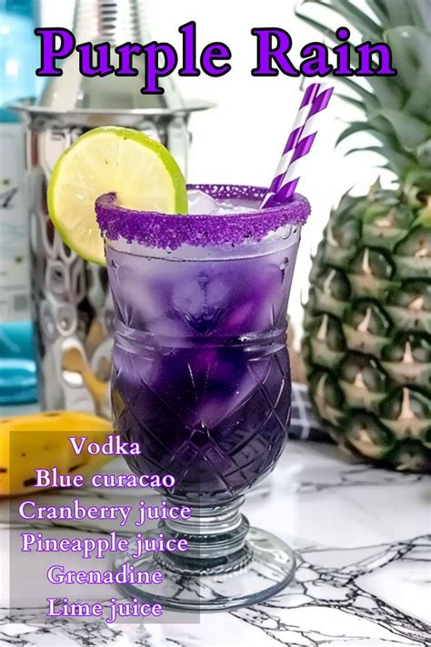 Purple Rain Cocktail Recipe Royally Refreshing In Fruity