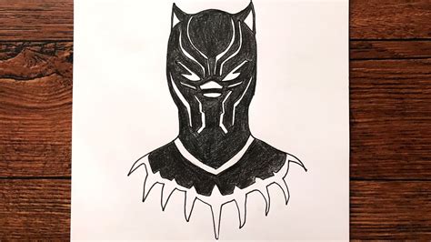 How to draw Black Panther Siyah Panter nasıl çizilir YouTube