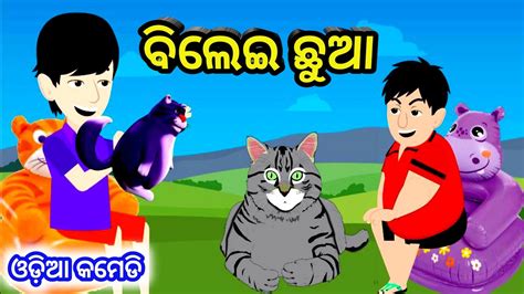 Odia Comedy ବିଲେଇ ଛୁଆ ଓଡିଆ କମେଡୀ Comedy Video Odia Story Cartoon Hapu Dhapu Comedy Youtube