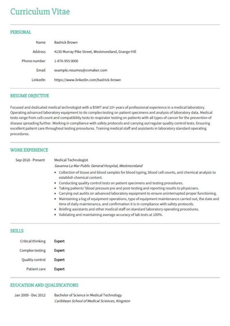 Medical Technologist Resume Sample Job Description Writing Guide For