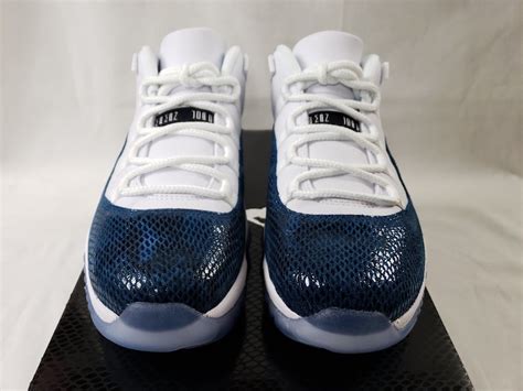 Air Jordan 11 Low Navy Blue Snakeskin Cd6846 102 Release Date Sbd