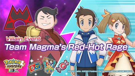 Pokémon Masters EX on Twitter Villain Event Team Magmas Red Hot