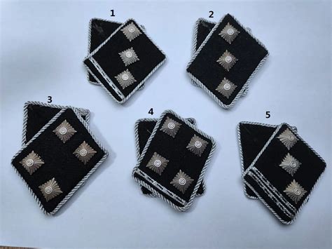 Wwii Ww German Waffen Obersturmbannfuhrer Officer Collar Tabs Pair