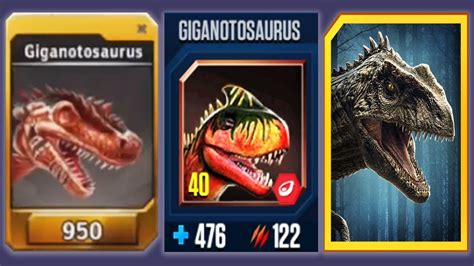 Giganotosaurus Jurassic World The Game Vs Jurassic World Alive Vs Jurassic Park Builder Youtube