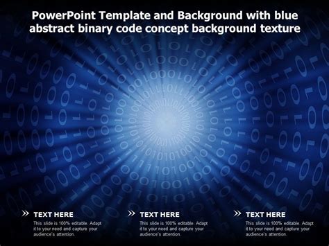 Powerpoint Template And Background With Blue Abstract Binary Code ...