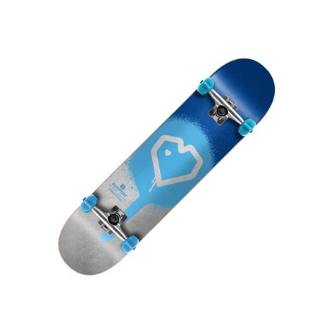 Blueprint Skateboards Spray Heart Mid Size Bluesilver Complete