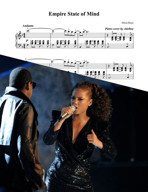 Empire State Of Mind” Alicia Keys Piano Sheet Music Alicia Keys