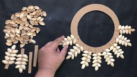 Unique Wall Hanging Craft Using Pistachio Shells Paper Craft For Home