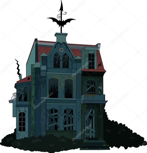 Spooky haunted house — Stock Vector © Dazdraperma #7263200