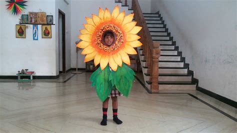 Fancy Dress As Sun Flower By Sherin Youtube