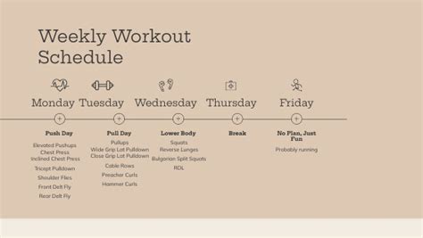 Workout Schedule