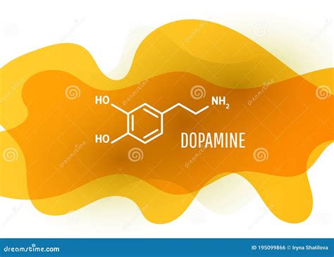 Vector De Fórmula Química Estructural De Dopamina Stock de ilustración