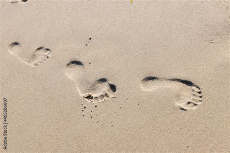 Fu Abdr Cke Im Sand Am Ostsee Strand Stock Photo Adobe Stock