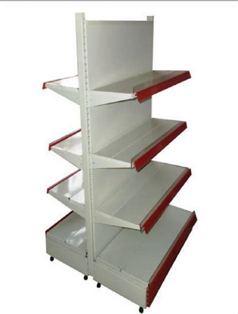 Mild Steel Free Standing Unit Double Sided Display Rack For