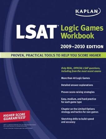 Kaplan LSAT Logic Games Workbook Kaplan 9781427797841 Amazon Books