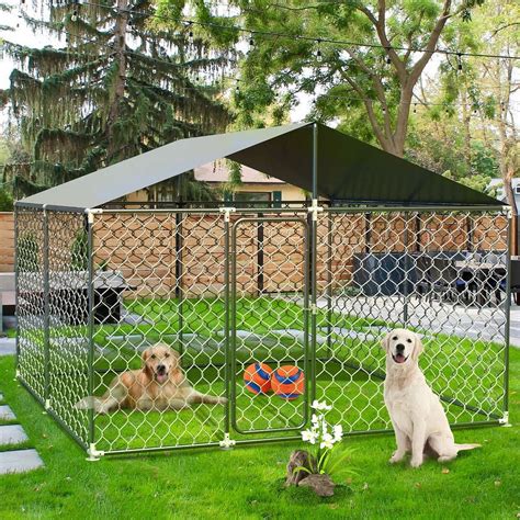 10x10 Outdoor Dog Kennel Offering Maximum Security With Updated Lock