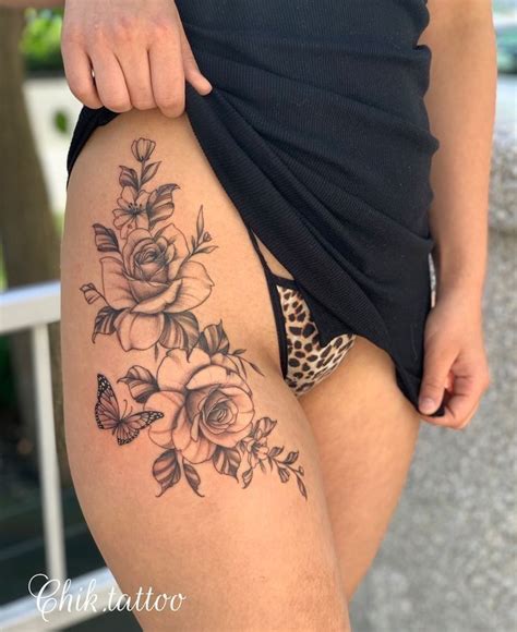 Pin On Rose In 2024 Hip Tattoo Designs Hip Thigh Tattoos Floral