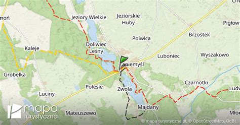 Zaniemyśl ul Leśna mapa szlaków turystycznych mapa turystyczna pl