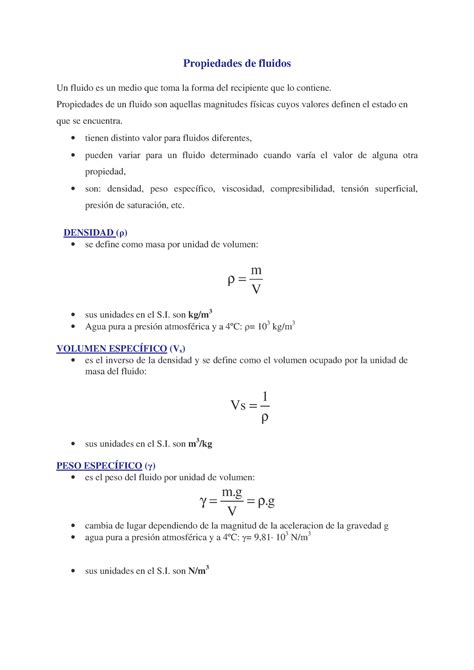Medici N De Las Propiedades De Los Fluidos Propiedades De