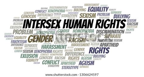 Intersex Human Rights Type Discrimination Word Stock Illustration