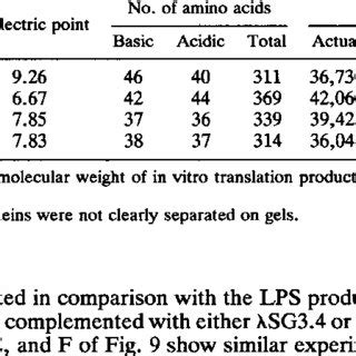 Properties of RfaS, RfaB, RfaI, and RfaJ proteins from DNA sequence ...