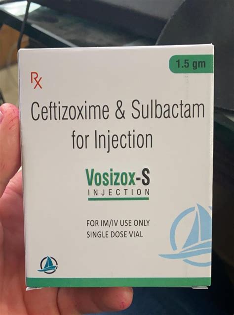 Vosizox S Ceftizoxime Sulbactam Treatment Antibiotics Rs Vial