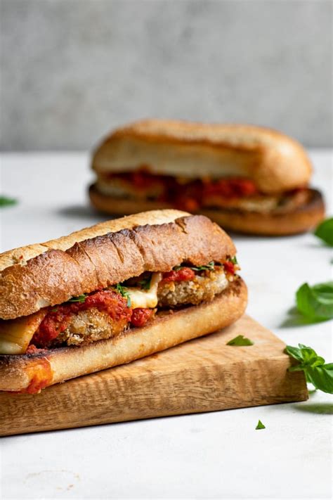 Vegan Chicken Parmesan Sandwiches • The Curious Chickpea