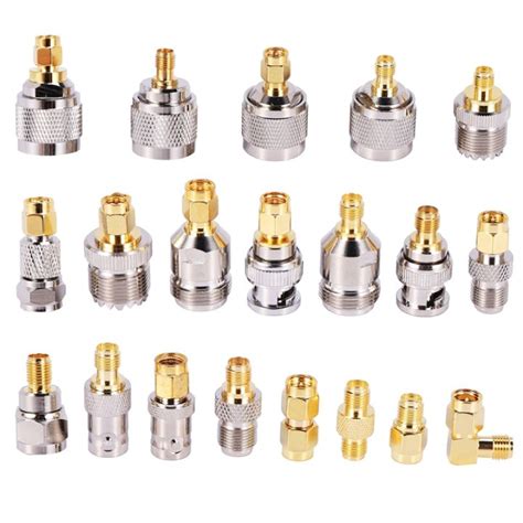 SMA To SMA BNC N F UHF Type Connectors Kits RF Adapter 20 Type SMA