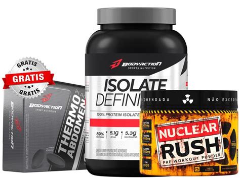 Kit Pr Treino Nuclear Rush Thermo Abdomen Black Isolate Definition