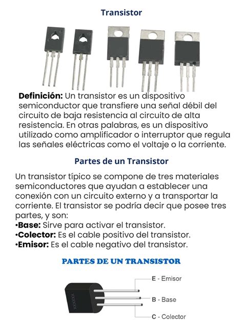 Transistores Club Computacion Definición Un transistor es un