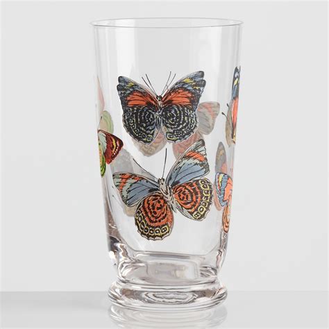 Small Butterfly Glasses Set Of 4 By World Market Everyday Essentials Products Glasses