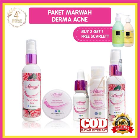 Jual Marwah Skin Paket Derma Acne Perawatan Kecantikan Untuk Wajah