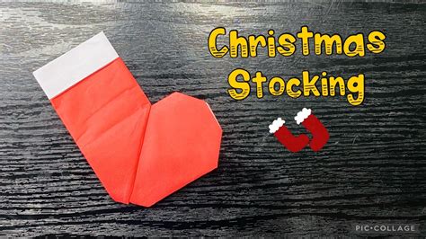 Christmas Stocking Origami Origami Santa Boot Easy Origami Paper