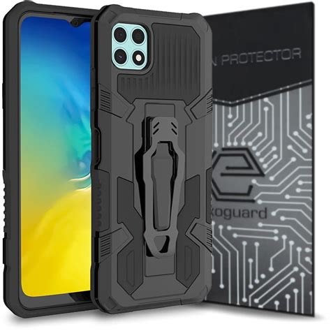 Etui Exoguard Predator Szkło Galay A22 5G Pancerne Case Obudowa