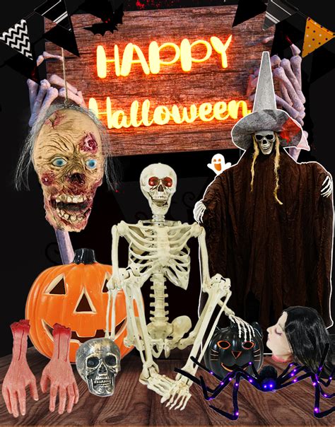 Large Halloween Decorations Outdoor 5ft Skeleton Full Size Halloween