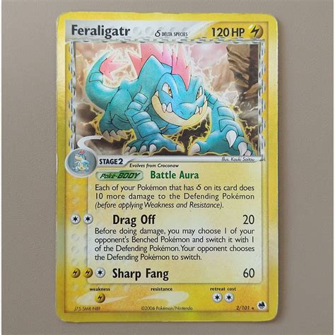 Carta Antiga Pokemon Feraligatr Holo Rare Delta Species Ex Dragon