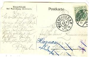 Eigenh Bildpostkarte Mit U P Halm Von Halm Peter Maler Und