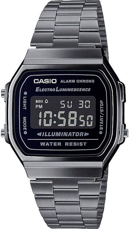 Casio Unisex 36 00mm Quartz Watch With LCD Digital Dial And Black Metal