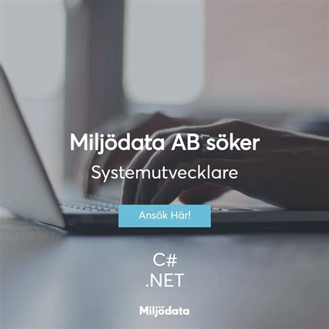 Milj Data Systemutvecklare Till Milj Data I Karlskrona