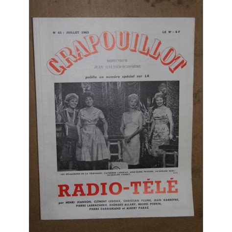 LE CRAPOUILLOT RADIO TELEVISION revue ancienne Au Dépôt d Achille