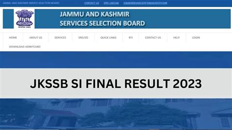 Jkssb Si Pet Pst Result Declared At Jkssb Nic In Know How To Check