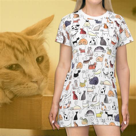 Halloween Dress Cat Print - Etsy