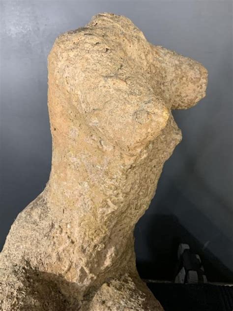 Naked Woman Expressionist Sculpture In Terracotta By Mario Peruggini