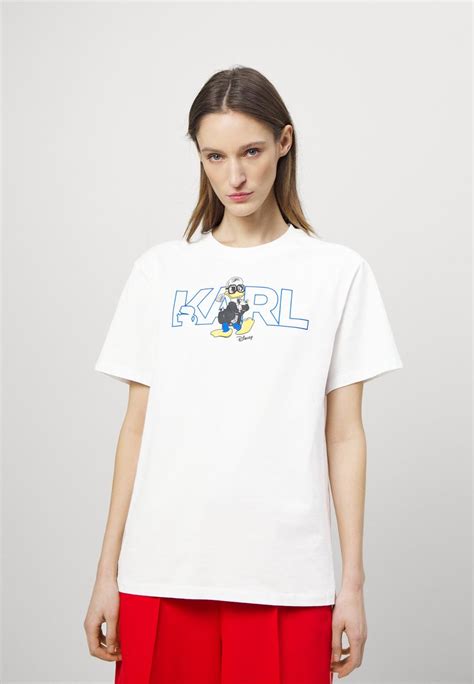 Karl Lagerfeld Disney Logo T Shirts Print Whitehvid Zalandodk