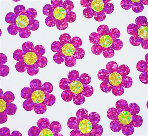 Hot Pink Daisy Stickers Bookmarks Holiday Glitter Flowers Pink Daisy