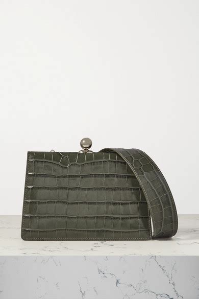 Ratio Et Motus Mini Twin Croc Effect Leather Shoulder Bag Gray