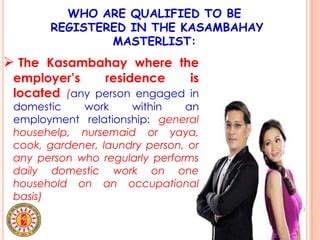 Dilg On Ra Batas Kasambahay On Registration Ppt