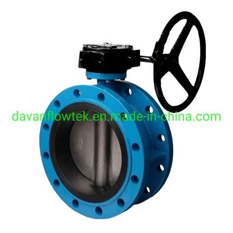 En Gear Operated Double Flange Gate Valve Ductile Iron Resilient Seat